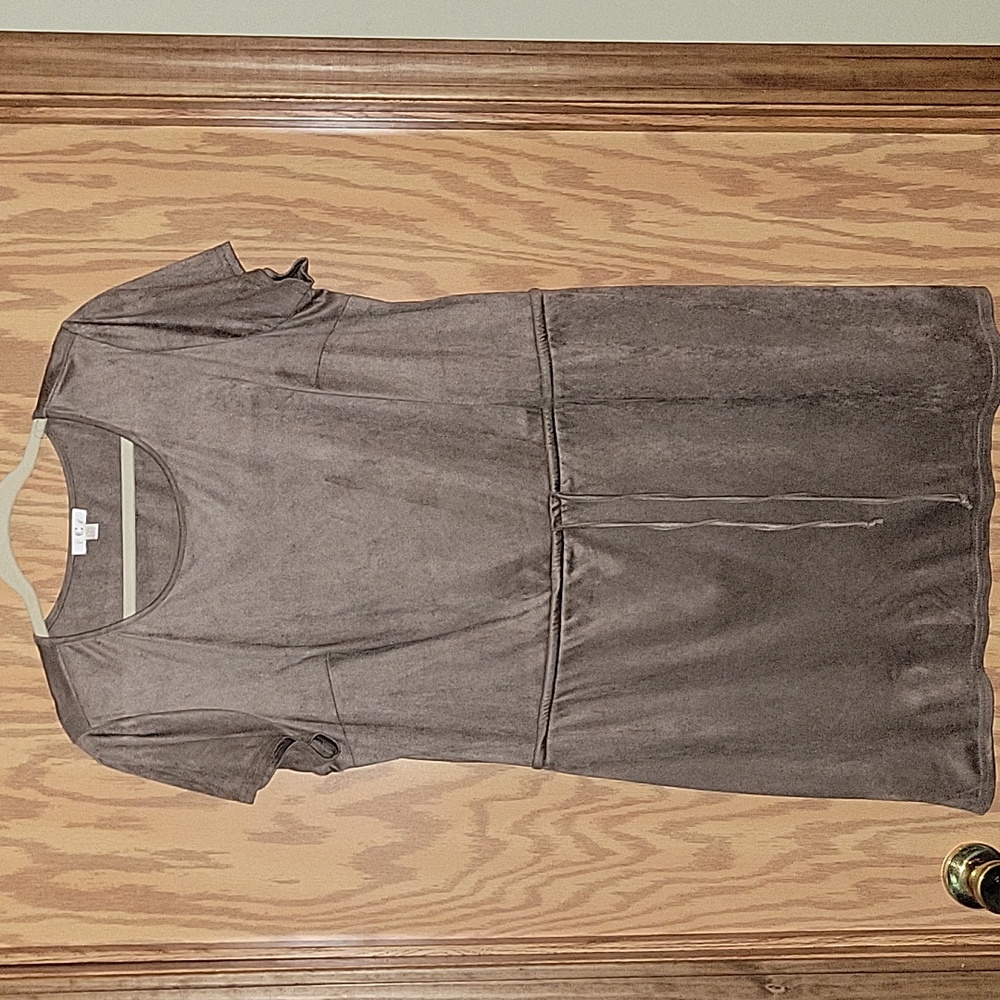 Charming Charlie Mocha faux suede dress